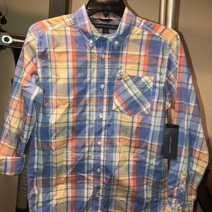 BNWT-Tommy Hilfiger Boys Button- down Shirt-sz.16/18